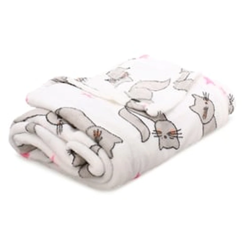 Cute Cat & Dog Blanket 50in x 60in