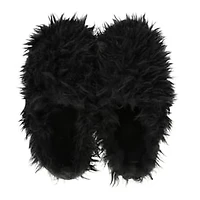 Ladies Faux Fur Fuzzy Slippers