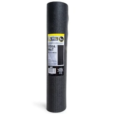 Series-8 Fitness™ 5Mm Thick Black Yoga Mat 24in x 68in