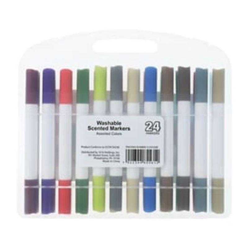 Washable Scented Pastel Markers 24-Pack