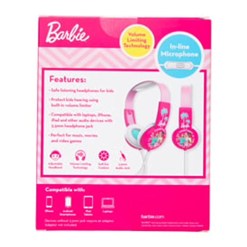Barbie® Kid-Safe Wired Headphones With Mic