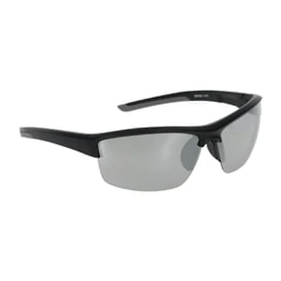 Young Mens Half Rim Sports Wrap Sunglasses