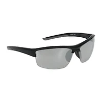 Young Mens Half Rim Sports Wrap Sunglasses