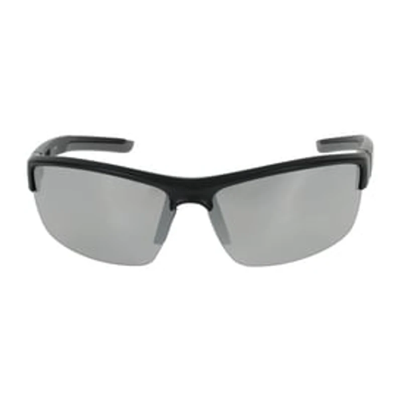 Young Mens Half Rim Sports Wrap Sunglasses