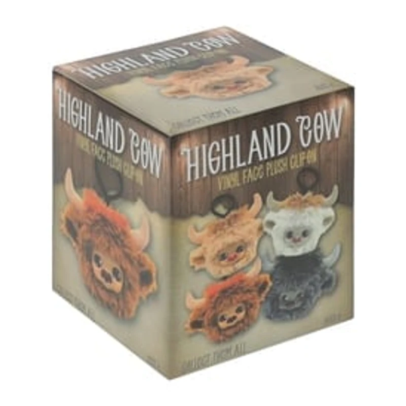 Highland Cow Vinyl Face Plush Clip-On (Styles May Vary)