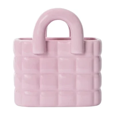 Cermaic Pink Purse Vase
