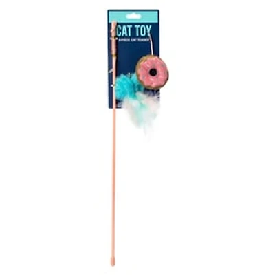 Wand Cat Toy With Donut Teaser 18in