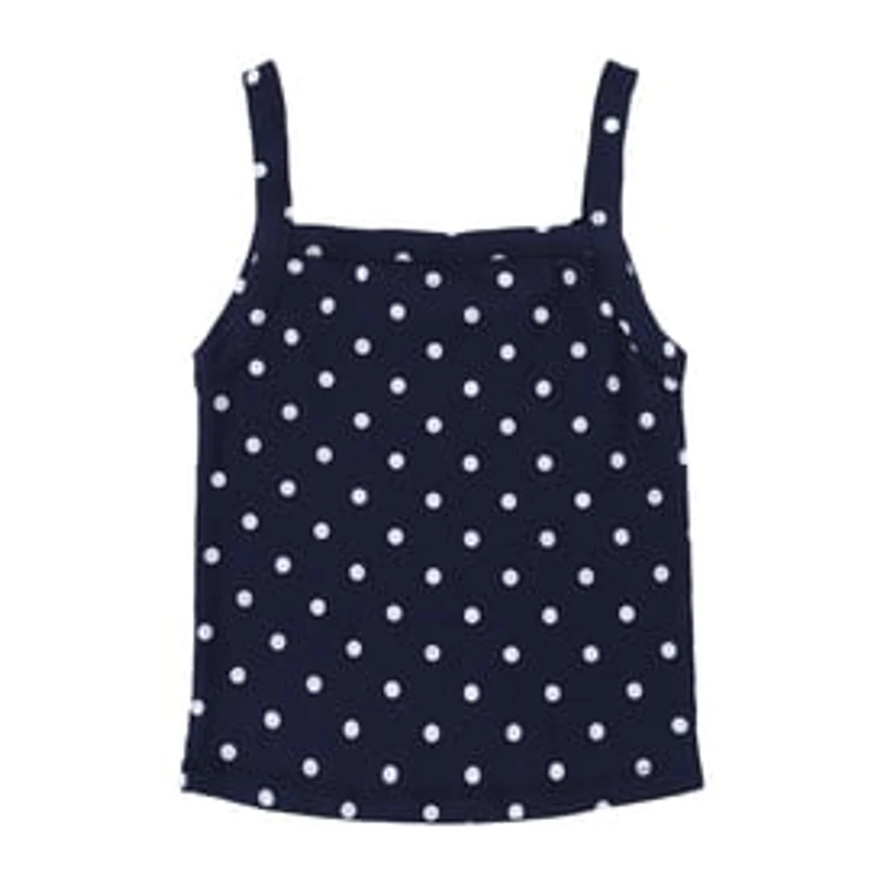 Juniors Polka Rib Tank Top