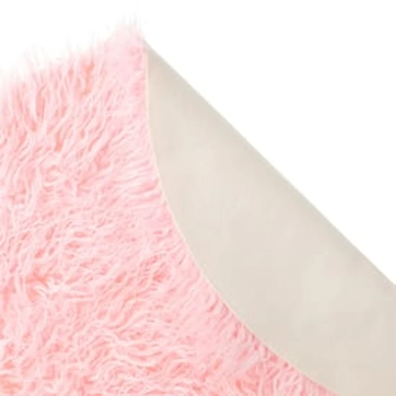 Mongolian Faux Fur Round Area Rug 36in