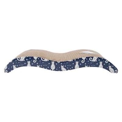 Wavy Cardboard Cat Scratcher With Catnip 17.75in X 9.5in