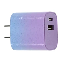 USB-C + USB-A Port Sparkle Wall Charger
