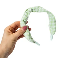 Fabric Twist Headband - Gingham