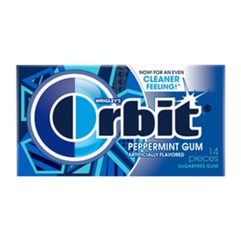ORBIT Gum Peppermint Sugar Free Chewing Gum, Single Pack, 14 Piece