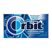 ORBIT Gum Peppermint Sugar Free Chewing Gum, Single Pack, 14 Piece