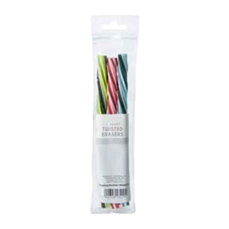 Novelty Twisted Eraser 3-Count
