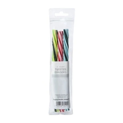 Novelty Twisted Eraser 3-Count