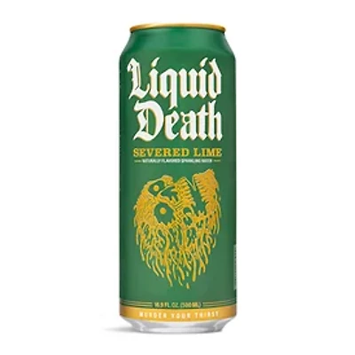 Liquid Death Severed Lime Flavored Sparkling Water 16.9oz