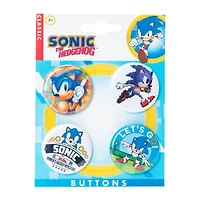 Character Button Pins 4-Count