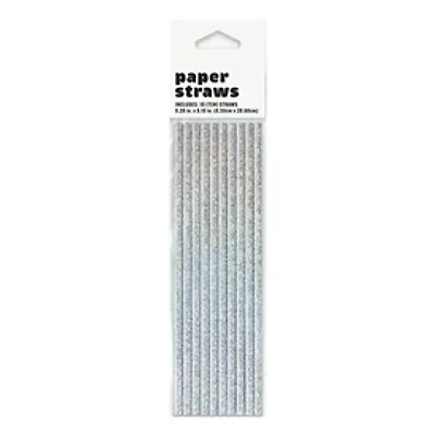 Prismatic Paper Straws 10-Count