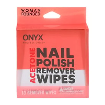 Onyx Professional® Acetone Nail Polish Remover Wipes 10-Pack