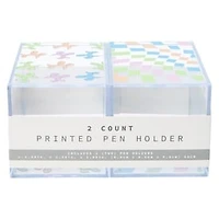 Novelty Printed Pen Holder 2-Count