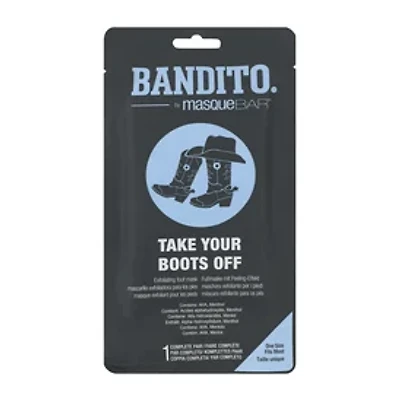 Bandito. By Masque B.A.R Take Your Boots Off Foot Mask 1-Pair