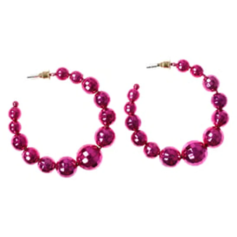 Disco Ball Hoop Earrings