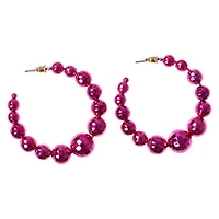 Disco Ball Hoop Earrings