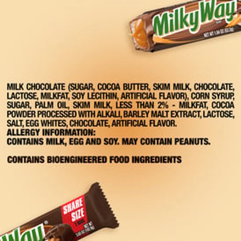 MILKY WAY Candy Milk Chocolate Bar, Share Size, 3.63 Oz