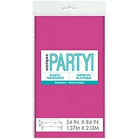 Unique® Party!™ Pink Plastic Table Cover 54in x 84in
