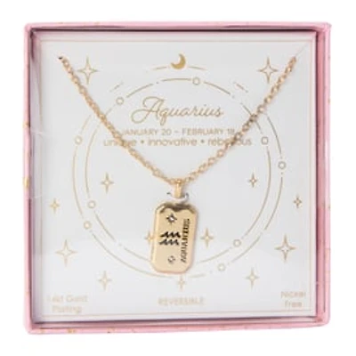 14k Gold Plating Zodiac Sign Astrology Necklace