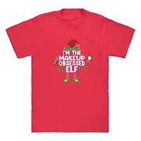 Makeup Obsessed Elf Christmas Graphic Tee