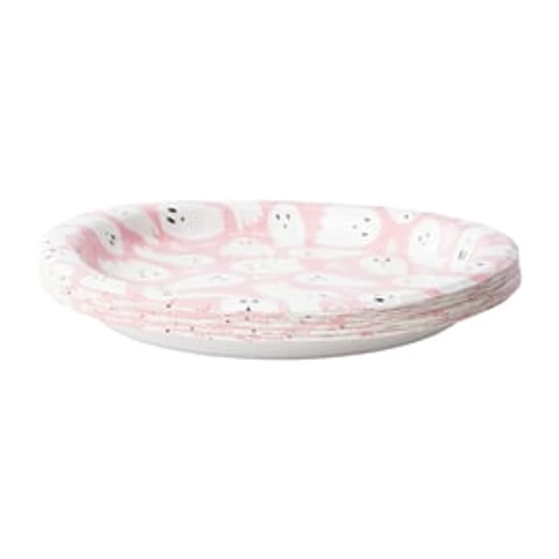 Halloween Pink Ghost Plate 10in 16-Count