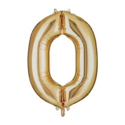 INFLATED Gold Foil Number Balloon