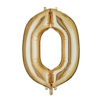 INFLATED Gold Foil Number Balloon