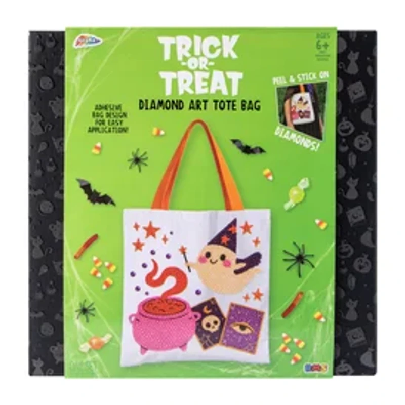 Grafix® Trick Or Treat Diamond Art Tote Bag Set