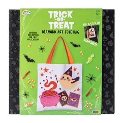 Grafix® Trick Or Treat Diamond Art Tote Bag Set