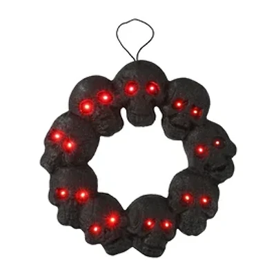 Halloween LED Skull Wreath