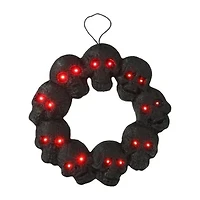Halloween LED Skull Wreath