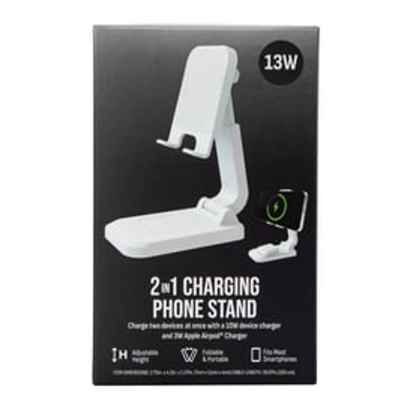 13W 2-In-1 Charging Phone Stand