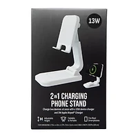 13W 2-In-1 Charging Phone Stand