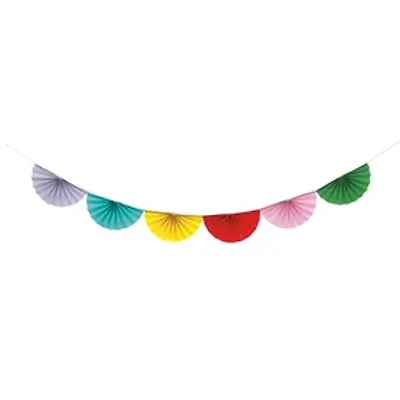Rainbow Fan Garland