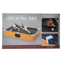 Tabletop Light Up Pool Table 20in x 12in