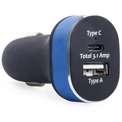 Dual Type-C & USB-Car Charger 3.1Amp