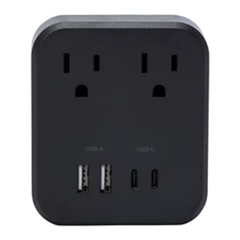 15W USB-C & USB Wall Charger With Outlets