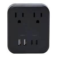 15W USB-C & USB Wall Charger With Outlets