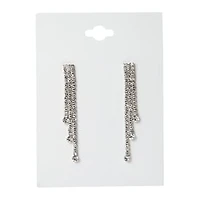 Glam Rhinestone Dangle Earrings