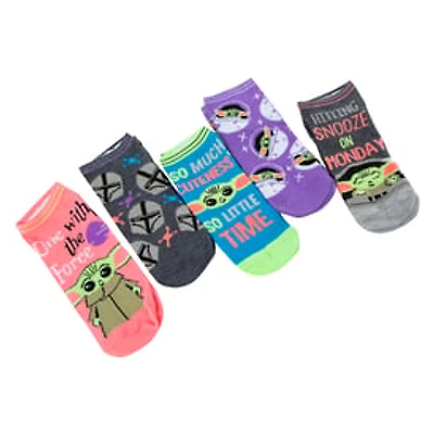 5-Pack Star Wars Baby Yoda Ladies Low-Cut Socks
