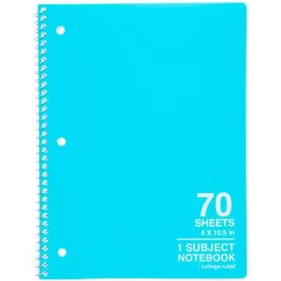 Neon 1 Subject College Ruled Notebook 70 Sheets