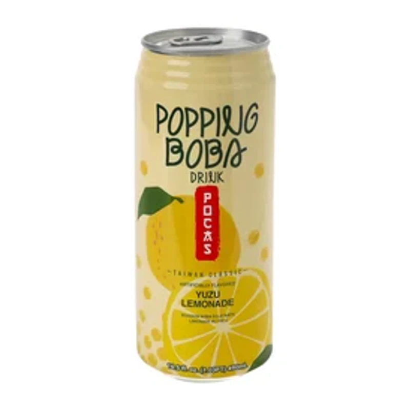 Pocas Popping Boba Yuzu Lemonade Drink 16.5oz